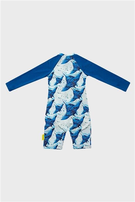 Owli Unisex Mavi UV Korumalı Mayo