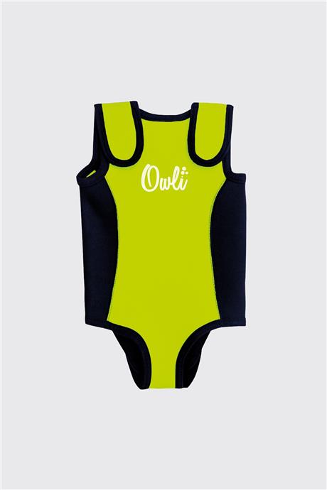Owli Unisex Sarı Bebek Mayosu