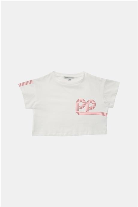 Patrizia Pepe Kız Çocuk Beyaz Crop