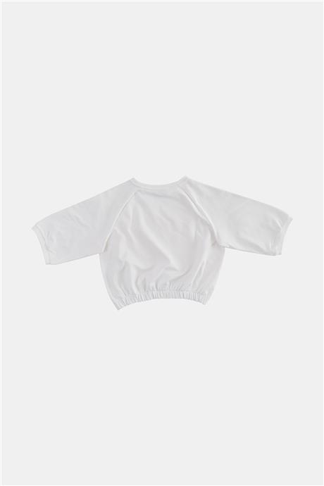 Patrizia Pepe Kız Çocuk Beyaz Sweatshirt