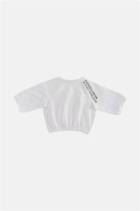 Patrizia Pepe Kız Çocuk Beyaz Sweatshirt