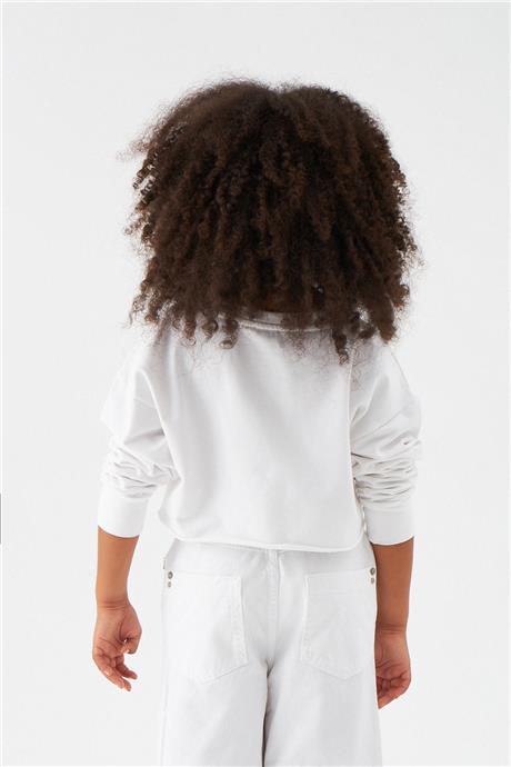 Patrizia Pepe Kız Çocuk Beyaz Sweatshirt