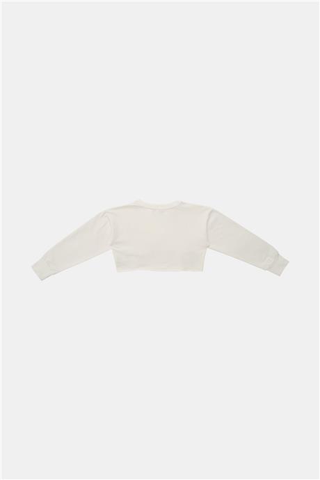 Patrizia Pepe Kız Çocuk Beyaz Sweatshirt