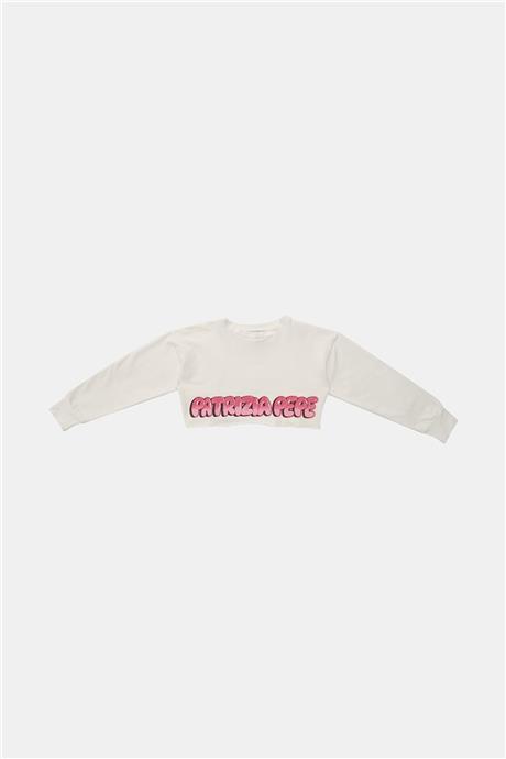 Patrizia Pepe Kız Çocuk Beyaz Sweatshirt