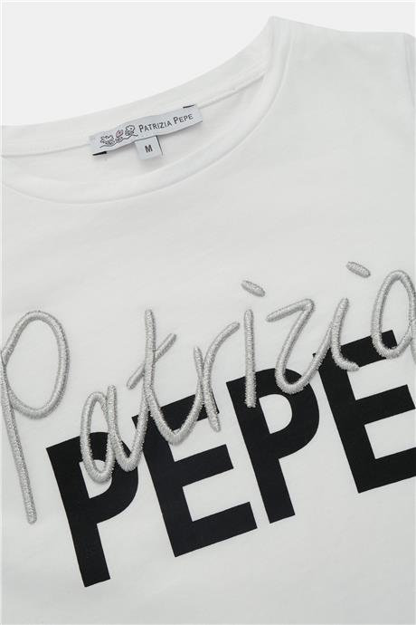 Patrizia Pepe Kız Çocuk Beyaz T-Shirt