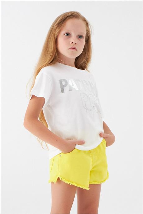 Patrizia Pepe Kız Çocuk Beyaz T-Shirt