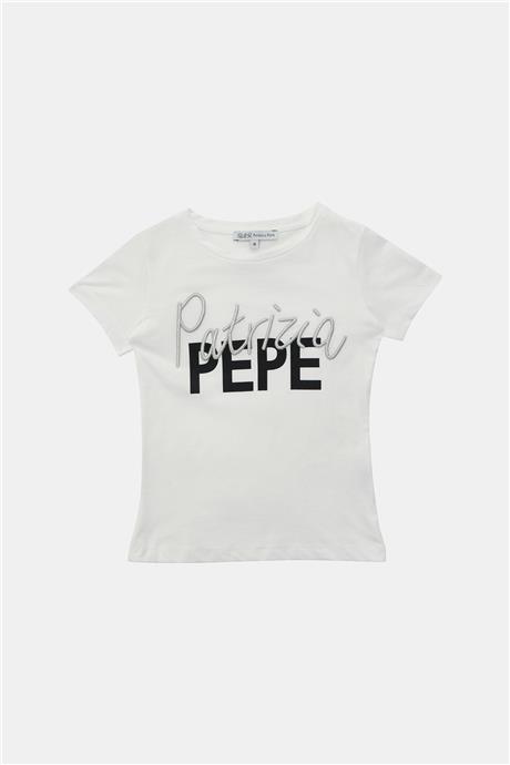 Patrizia Pepe Kız Çocuk Beyaz T-Shirt