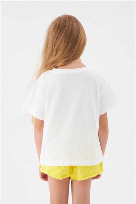 Patrizia Pepe Kız Çocuk Beyaz T-Shirt