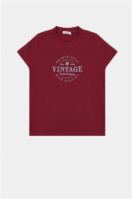 Riccione Erkek Çocuk Bordo T-Shirt