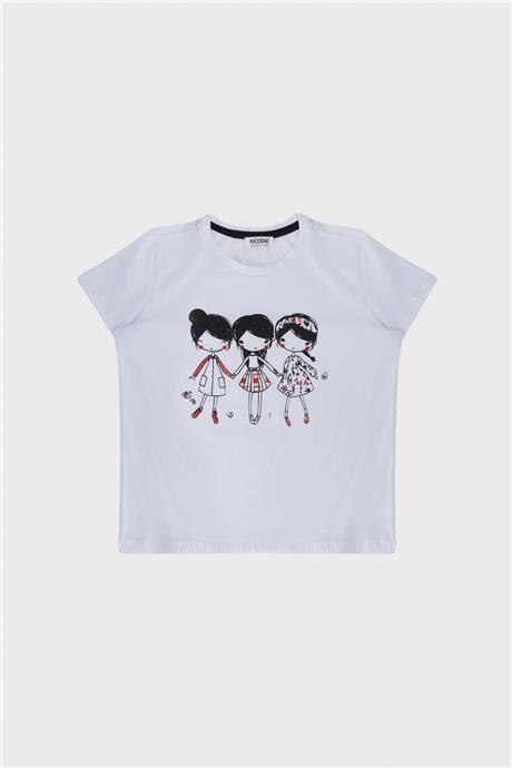 Riccione Kız Çocuk Beyaz T-Shirt