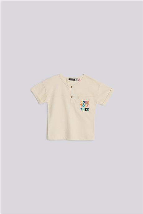 Sister & Brother Erkek Bebek Bej TshirtSister & Brother Erkek Bebek Bej Tshirt