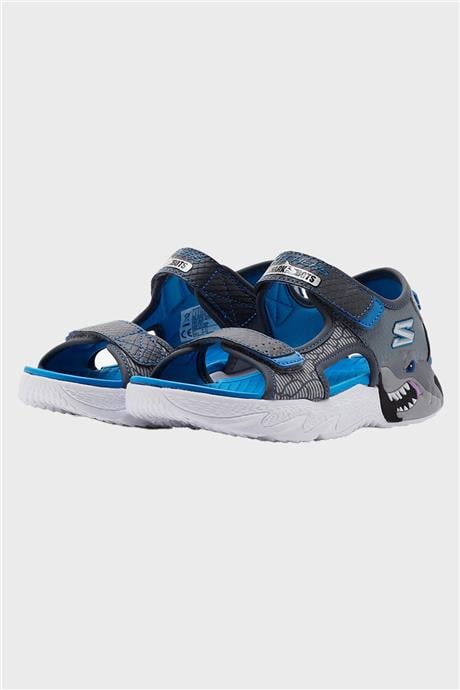 Skechers Erkek Çocuk Gri Mavi Sandalet