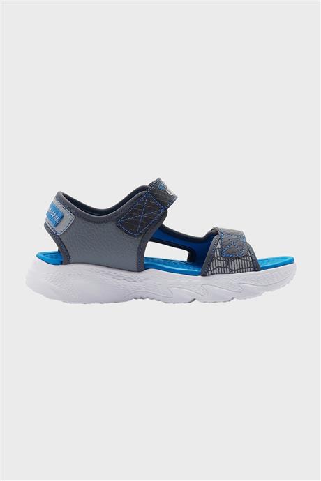 Skechers Erkek Çocuk Gri Mavi Sandalet