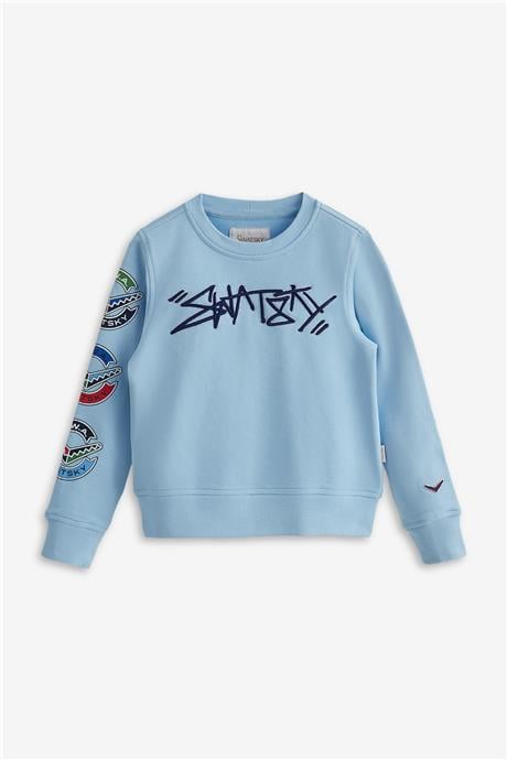 Swatsky Erkek Çocuk Açık Mavi Sweatshirt