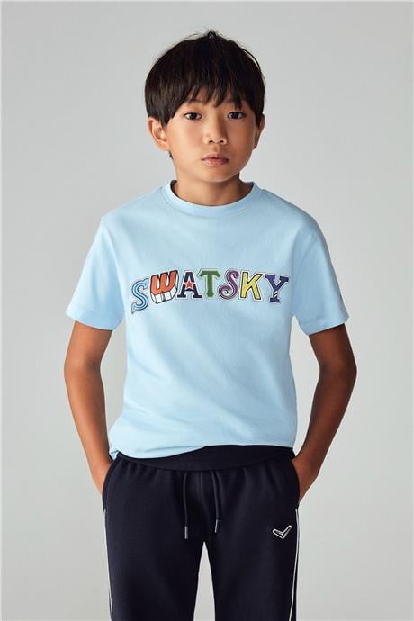 Swatsky Erkek Çocuk Açık Mavi T-Shirt