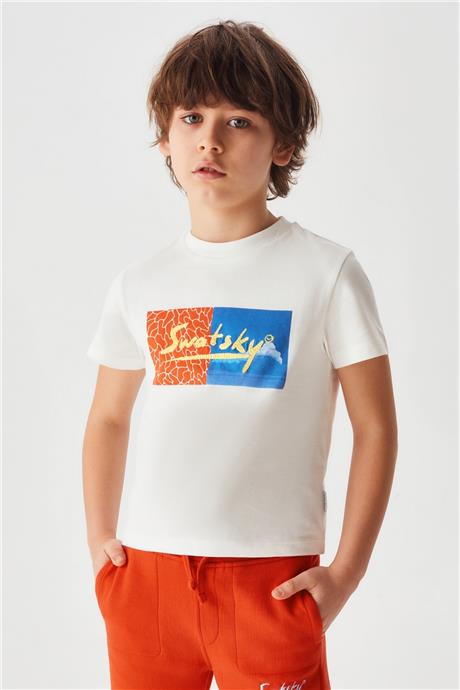 Swatsky Erkek Çocuk Bej T-Shirt