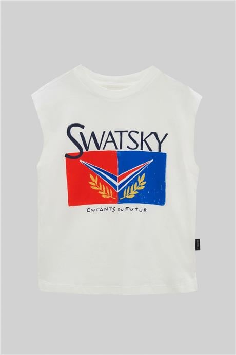 Swatsky Erkek Çocuk Beyaz Atlet