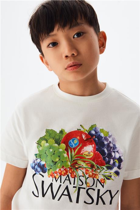 Swatsky Erkek Çocuk Beyaz Tshirt