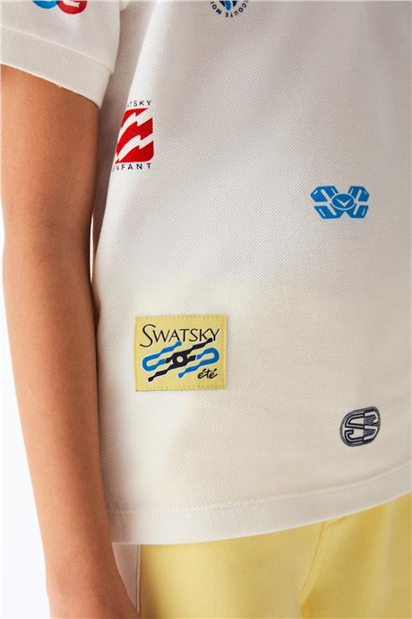 Swatsky Erkek Çocuk Beyaz Tshirt