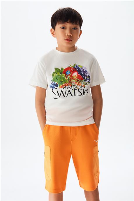 Swatsky Erkek Çocuk Beyaz Tshirt