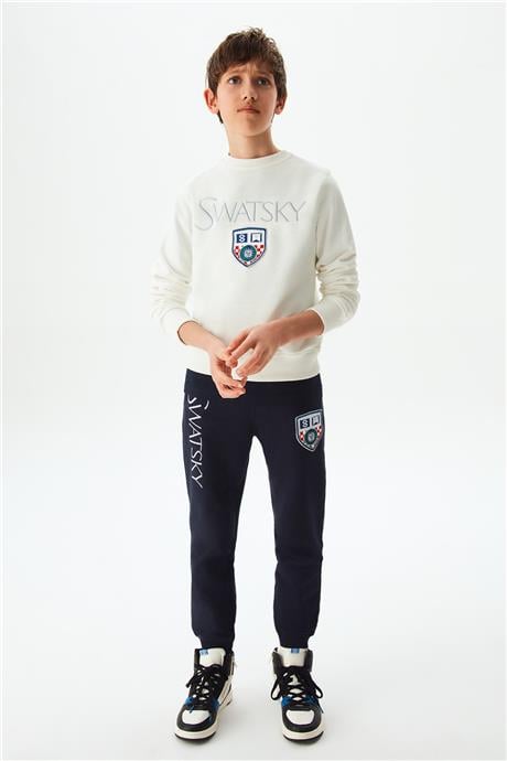 Swatsky Erkek Çocuk Ekru Sweatshirt