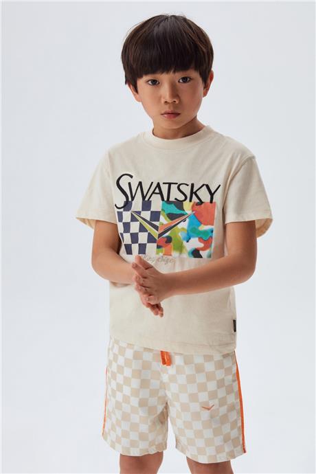 Swatsky Erkek Çocuk Ekru T-Shirt