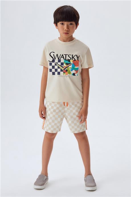 Swatsky Erkek Çocuk Ekru T-Shirt