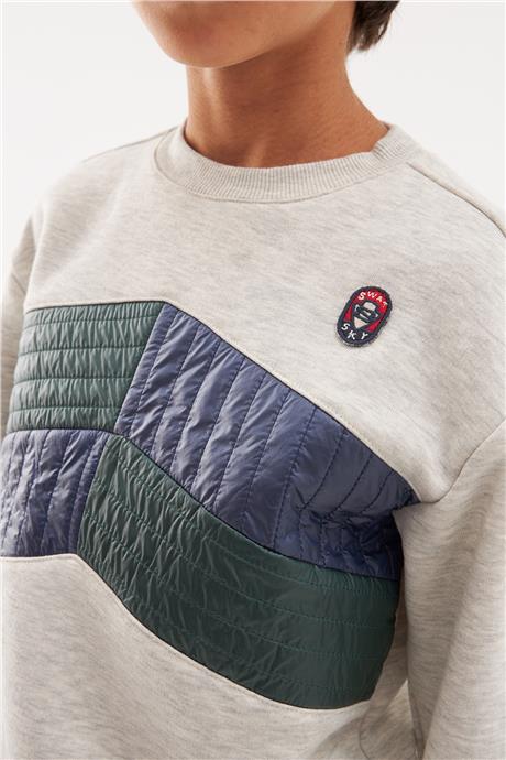 Swatsky Erkek Çocuk Gri Melanj S-Shirt