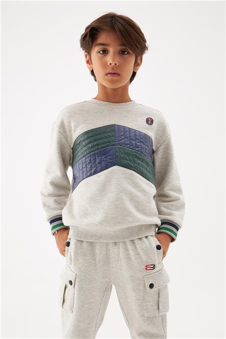 Swatsky Erkek Çocuk Gri Melanj S-Shirt