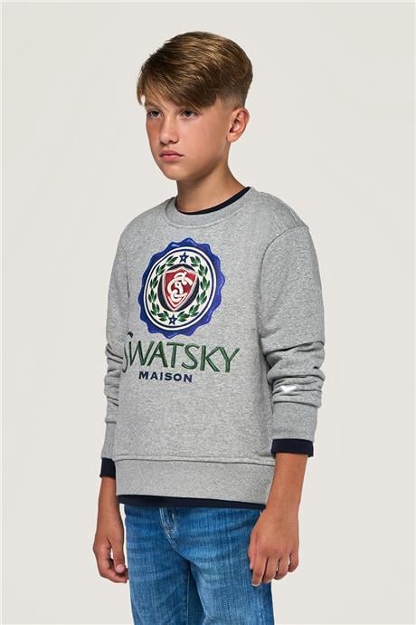 Swatsky Erkek Çocuk Gri Melanj Sweatshirt