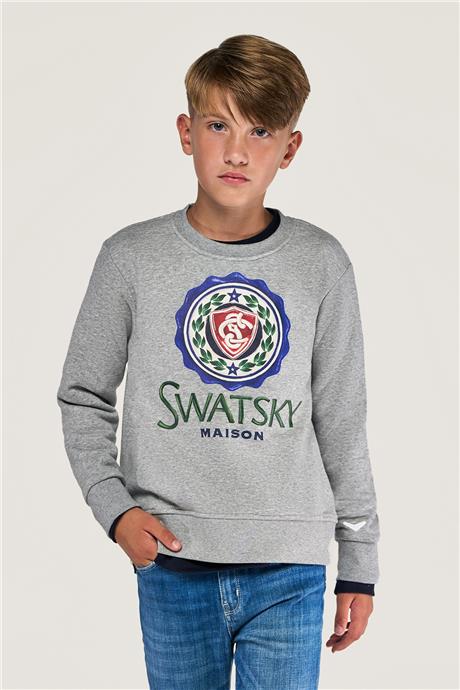 Swatsky Erkek Çocuk Gri Melanj Sweatshirt