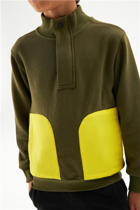 Swatsky Erkek Çocuk Haki Sweatshirt