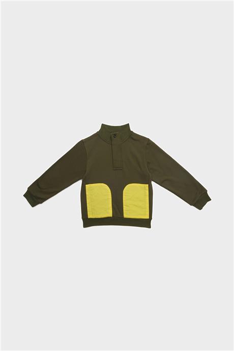 Swatsky Erkek Çocuk Haki Sweatshirt