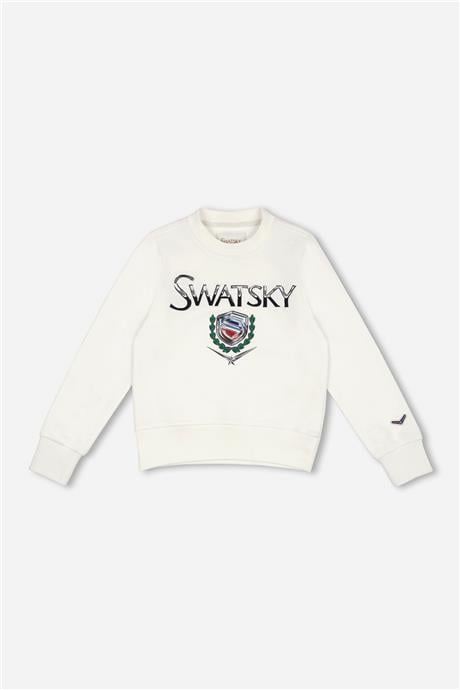 Swatsky Erkek Çocuk Kırık Beyaz Sweatshirt