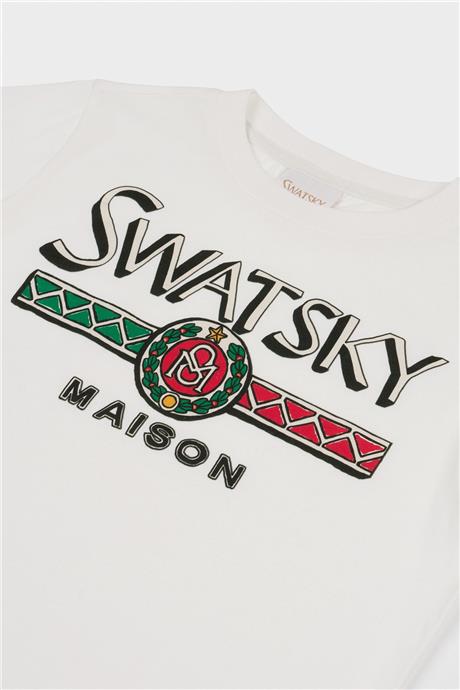 Swatsky Erkek Çocuk Kırık Beyaz T-Shirt