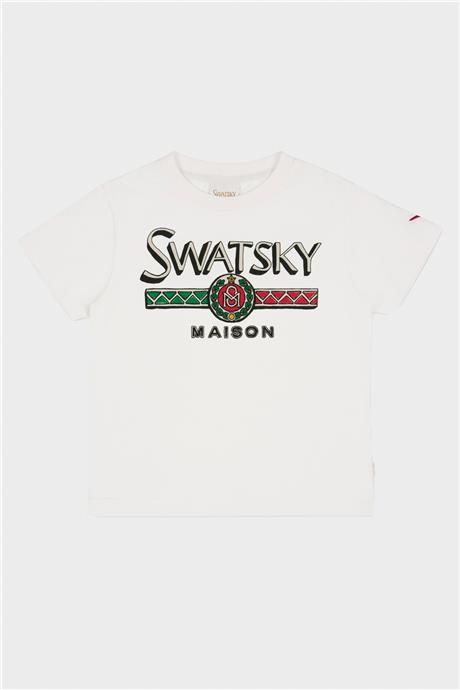 Swatsky Erkek Çocuk Kırık Beyaz T-Shirt