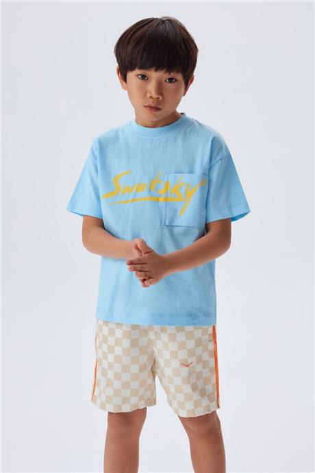 Swatsky Erkek Çocuk Mavi T-Shirt