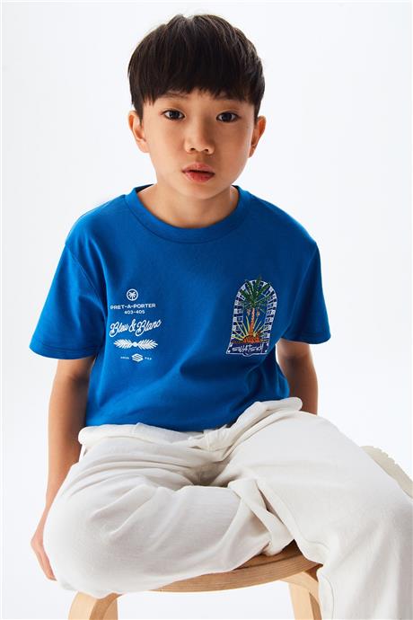 Swatsky Erkek Çocuk Mavi Tshirt