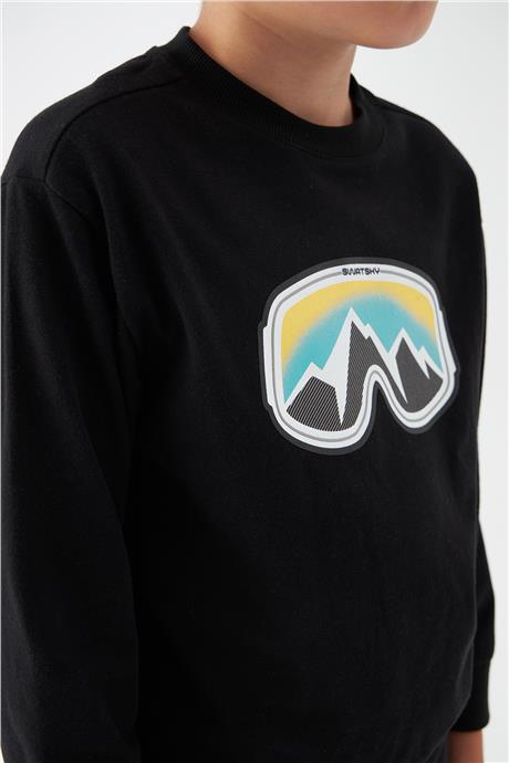 Swatsky Erkek Çocuk Siyah Sweatshirt