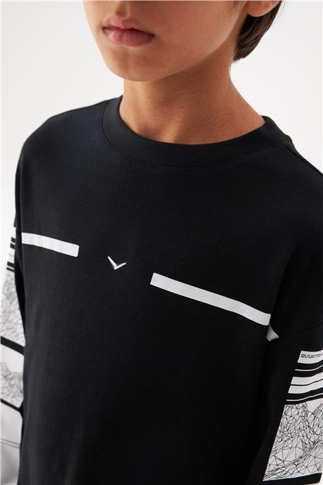 Swatsky Erkek Çocuk Siyah T-Shirt
