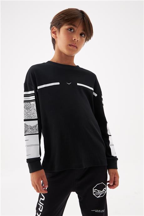 Swatsky Erkek Çocuk Siyah T-Shirt