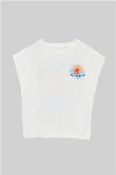 Swatsky Kız Çocuk Bej T-Shirt