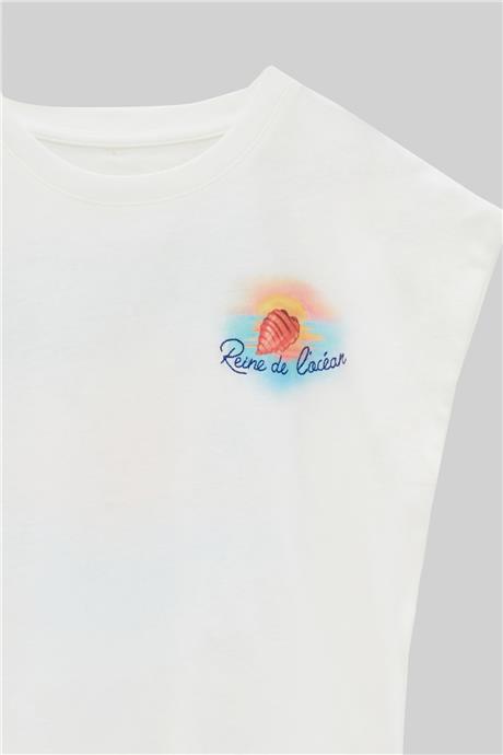 Swatsky Kız Çocuk Bej T-Shirt