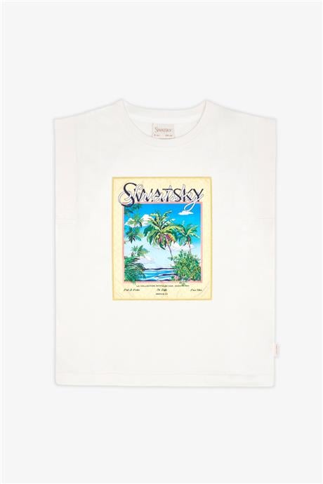 Swatsky Kız Çocuk Beyaz Tshirt