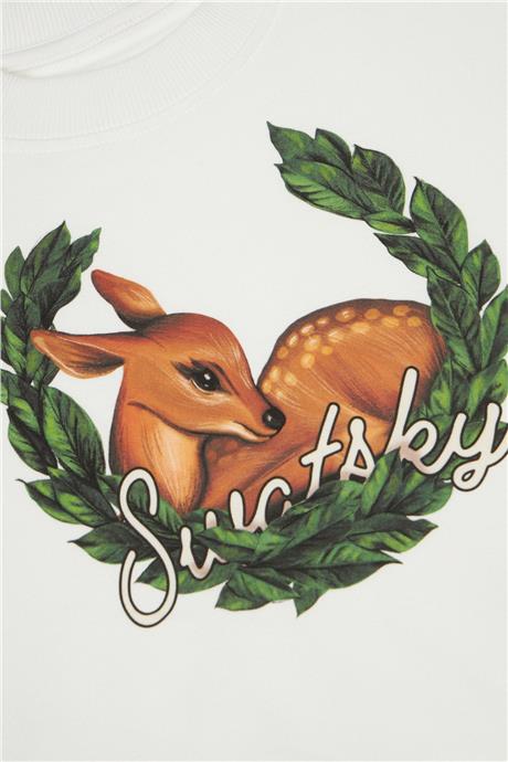 Swatsky Kız Çocuk Ekru Sweatshirt