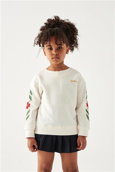 Swatsky Kız Çocuk Ekru Sweatshirt