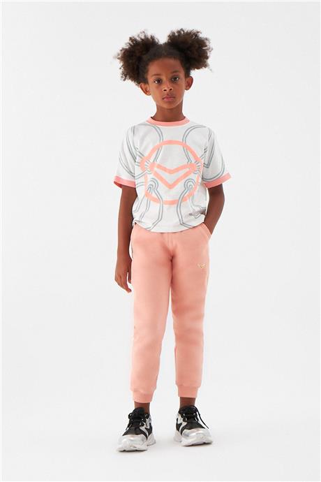 Swatsky Kız Çocuk Ekru T-Shirt