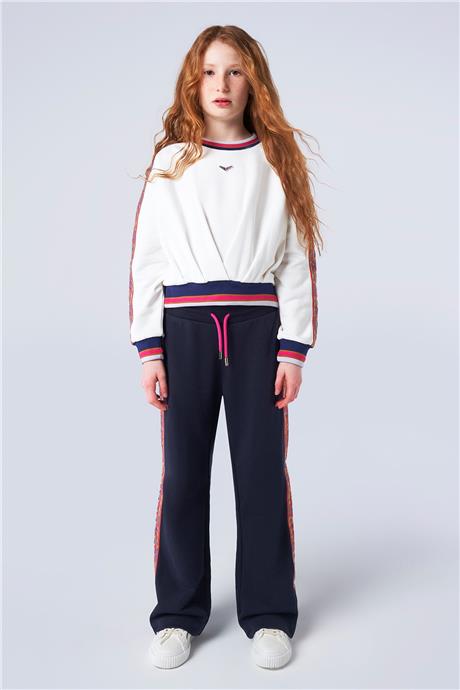 Swatsky Kız Çocuk Kırık Beyaz Sweatshirt
