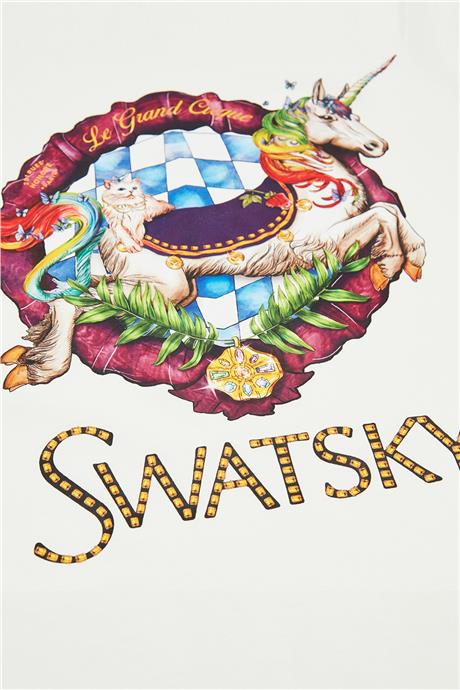 Swatsky Kız Çocuk Kırık Beyaz Tshirt