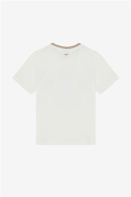 Swatsky Kız Çocuk Kırık Beyaz Tshirt